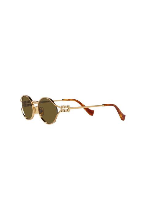 miu miu mu 52ys brass gold/dark brown